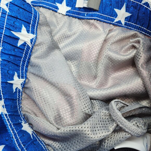 Mens Old Navy American Flag Swim Trunks Blue & Red Stars & Stripes XXL - Picture 14 of 16